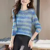 Suéter de Punto Suave Rayado Hueco Desgastado Estilo Vintage Otoño/Invierno 2026