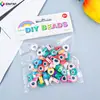 Embalagem com Fecho Argila Macia Fruta Pulseira DIY Contas Soltas Fio para Montar Pulseira Acessórios de Joias Contas Fruta de Argila Macia