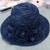 Sombrero Cubeta de Encaje Floral Europeo y Americano para Mujer Verano Parasol Protector Solar Sombrero de Pescador para Viajes y Vacaciones Sombrero Plegable de Ala Corta