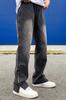 Jeans com Lavagem Amarela Estilo Americano com Zíper para Primavera e Outono High Street Vintage Versátil Casual Solto Calças Emagrecedoras para Homens e Mulheres