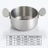 Taza de Salsa de Acero Inoxidable 304 con Asa, Taza para Salsa de Bistec, Bol para Salsa de Aperitivo Occidental con Plato para Vinagre, Cubo para Salsa para Untar