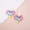 Europa y Estados Unidos moda color relieve transparente transfronterizo lindo graffiti helado acrílico aretes accesorios mujeres
