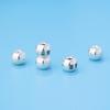 S925 prata esterlina 8mm contas de prata brilhante contas de alegria diy Wen jogar bodhi pulseira pulseira acessórios de prata