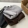 Cárdigan suéter de punto con estampado de lunares estilo coreano, un top de punto juvenil y versátil con cuello redondo, perfecto para otoño e invierno