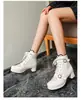 20 Nuevos Zapatos de Dulce a Juego con Color Cordones Botines Chelsea de Caña Corta Zapatos de Tacón Medio Grueso Amazon deseo Botas de Comercio Exterior Talla Grande
