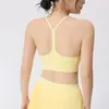 Sujetador Deportivo de Espalda Bonita en Forma de Y para Mujer, Pieza Única con Copas Fijas, Chaleco de Yoga con Tirantes Finos, Espalda Cruzada, Sujetador de Fitness, Ropa Exterior