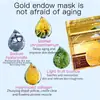 Máscara Dorada de Mariposa Completa en Inglés Mascarilla de Cristal Dorado Hidratante Reafirmante de Colágeno Fábrica de Comercio Exterior Transfronterizo