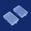 Caixa de Embalagem Plástica Transparente Retangular Flip-Top com Trava de Gancho Acessórios de Ferragem para Caixa Caixa Organizadora para Papelaria e Itens Pequenos