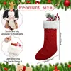 Novas meias de Natal de lã tricotada de pelúcia transfronteiriças, meias de presente para as festas de Natal, sacolas e acessórios de presente para as festas infantis