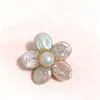 Broche Flor de Perla Barroca de Agua Dulce Natural Estilo Nuevo para Mujer Decoración Estilo Japonés Coreano Francés Estilo Ins