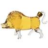 Botellas de Vino de Cerdo Salvaje de los Doce Animales del Zodiaco al por Mayor, Decantadores de Animales de Vidrio de Borosilicato Alto, Botellas de Vino de Vidrio con Forma de Cerdo Salvaje