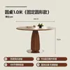 Mesa de comedor plegable de pizarra, convertible en mesa redonda, nuevo diseño para apartamentos pequeños, con estilo de mediados de siglo con piedra natural y madera maciza