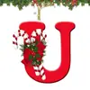 Nuevas decoraciones navideñas personalizables en inglés de 26 letras para la frontera, adornos para el árbol de Navidad, colgantes