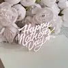 Decoração de Bolo Estilo Ins Dia das Mães Transfronteiriço Topper de Bolo Dia das Mães Ornamento Lateral de Bolo Mãe Acrílico