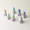 Ornamento Rotativo de Cabaça de Jardim Abundante em Sorte com Esmalte que Muda de Cor, Decoração de Casa com Gradiente de Sete Cores, Presente de Feriado