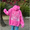 Exportación Dropshipping Talla Europea Amazon Mangas Caídas Hilo Casual Sudadera con Capucha para Mujer Estampado 2D S-5XL