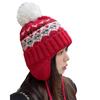 2024 Nuevo Gorro Tejido con Protección para las Orejas para Mujer Otoño e Invierno Cálido Gorro de Lana para las Orejas Estilo Étnico Retro Gorro Pequeño que Realza el Rostro