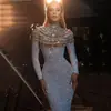 2027 Primavera Transfronteiriça Novo Estilo Europeu e Americano Vestido Sexy Gola Redonda Slim Fit Elegante Vestido Lantejoula Formato S Bodycon Longo