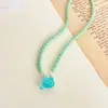 Collar de Serie de Cuentas de Color Dopamina de Verano Infantil Lindo Dulce Exquisito Simple Moda Cadena de Clavícula Personalizada