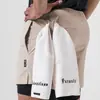 Shorts Esportivos Masculinos Slim Fit Casuais Justos de Seda Gelada Finos de Secagem Rápida para Corrida, Fitness, Ciclismo com Bolsos para Jogging