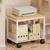 Estante de Armazenamento para Impressora, Suporte Móvel para Copiadora, Armário de Arquivos de Chão Multi-Camadas ao Lado da Mesa de Escritório