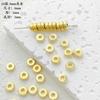Espaçador de ouro 18k14k, conta chata, joia DIY, pulseira, conta solta, metal, cobre, banhado a ouro, acessórios de gaxeta