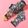 Moda Flor Mujer Nuevo Melocotón Protector Solar Manga de Seda Helada Holgada Estilo Coreano Versátil Conducción Montar al Aire Libre Protector de Brazo