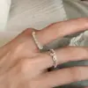 Anillo de Lazo de Encaje Coreano para Mujer Estilo Nuevo Diseño Delicado de Nicho Anillo para Dedo Índice Anillo Ajustable para Mujer