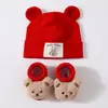 Bebés y Niños Pequeños de 0 a 12 Meses, Lindos Sombreros para Bebés para Niños y Niñas en Primavera y Otoño, Sombreros Rojos para Recién Nacidos de Mes Completo con Protección para la Fontanela, Festivos