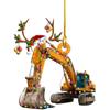 Camión de decoración de árbol de Navidad barco de vapor excavadora camión de bomberos jeep colgante regalo de fiesta de Navidad