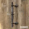 Manija de Puerta de Hierro Fundido Estilo Retro Europeo para Patio Exterior Jardín Puerta de Madera Armario Decorativa Manija de Hierro Pestillo