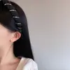 Diadema de malla plisada con cadena de pedrería, nueva moda primavera 2022, pasador elegante y dulce para el cabello, diadema para lavarse la cara