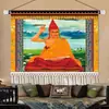 Cultura Étnica del Tíbet Decoración Rey Gesar Pinturas Colgantes Tela Casa de Huéspedes Pared de Fondo de Sala de Estar Colgante Pinturas Colgantes del Tíbet