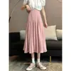 Falda Plisada de Otoño 2026 de Longitud Media Nuevo Estilo Francés de Cintura Alta Adelgazante Chic que Cubre la Cadera para Mujer