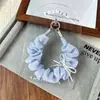 Pulsera de Muñeca para Teléfono de Tul Brillante Dopamina, Lazo para el Cabello de Cinta de Tul Plegado Macarrón Femenino, Cadena para Teléfono, Llavero Antiperdida