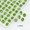 Dongzhou Diamante Cristal Platycodon Verde Uñas Diamante Alta Calidad K9 Lote Completo Brillante Verde Oliva Huevo de Paloma Fondo Puntiagudo Diamante Accesorios para Uñas