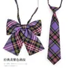 Xadrez Estilo Japonês jk Gravata Borboleta Gravata de Flor Feminina Estilo Preppy Foto de Formatura Camisa com Laço Grátis Roupa de Marinheiro