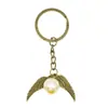 Colgante de Llave de Snitch Dorada Europea y Americana Llavero de Aleación Estilo Bohemio Harry Potter Venta al por Mayor Yiwu