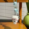 Pingente de Gato em Pé 3D de Tamanho Médio Bola de Pelo Fofa Desenho Animado Pingente Fofo com Contas Chave Acessórios para Bolsa Doce