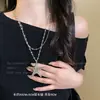 Collar con Colgante de Estrella Plateada Estilo Coreano para Mujer 2026 Nuevo Modelo Cadena de Clavícula de Lujo Ligero Cadena Larga para Suéter Accesorio