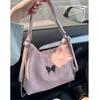 Bolso de Hombro Grande de Alta Gama Estilo Bosque Primavera/Verano 2026 Nuevo con Lazo, Bolso de Hombro a la Moda para Mujer, Casual