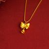 Pulseira de Ouro de Areia Vietnamita para Mulheres Colar com Pingente de Laço Longo Princess Escape Estilo Chinês Novo de Alto Padrão para o Verão