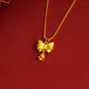 Colar Flor de Ouro de Areia Vietnamita Pulseira Anel de Verão Feminino High-End Cobre Dourado Imitação Duradouro Joia Novo Estilo Chinês