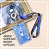 Porta-cartão de estudante astronauta criativo deslizante transparente anti-perda porta-cartão de identificação para executivos capa protetora atacado porta-cartão IC