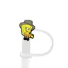 Desenho Animado Série Bob Esponja Fofo Borracha Macia Tampas para Canudo Protetores à Prova de Poeira para Canudos 8/10mm Venda por Atacado em Estoque