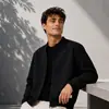 Cardigan de malha com zíper de marca da moda, best-seller transfronteiriço, suéter masculino, direto do fabricante