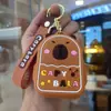 Bolsa de monedas popular de Capibara Llavero Cabeza de silicona Bolsa de almacenamiento para auriculares Bolso colgante Accesorios Regalos pequeños Al por mayor