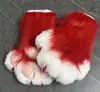 Garras de Animal de Fursuit Felpa Terminada Piel Terminada Disfraz de Animal Colorido Garras