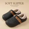 Pantuflas de Algodón Mary Jane Birkenstock para Mujer, Temporada Otoño/Invierno, Calidez para el Hogar, Antideslizantes, Se Pueden Usar Afuera, Con Felpa, Pantuflas de Algodón Impermeables para Mujer