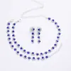Cadena de Garras Chapada en Plata Juego de Pedrería Collar de Novia Pendientes Accesorios AliExpress Accesorios Calientes 482